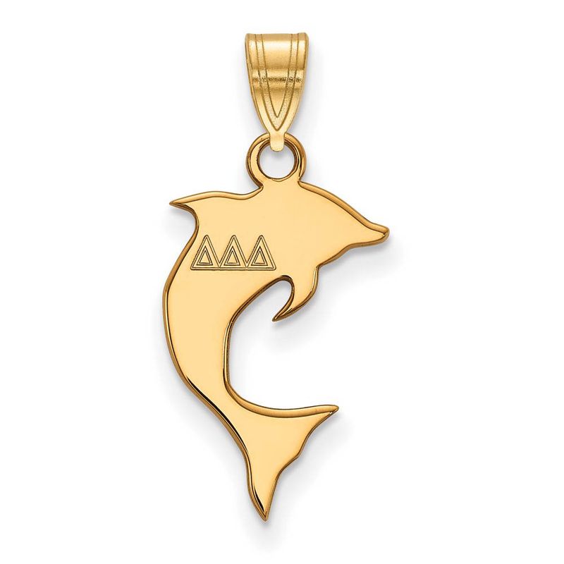 14k Plated Silver Delta Delta Delta Small Pendant